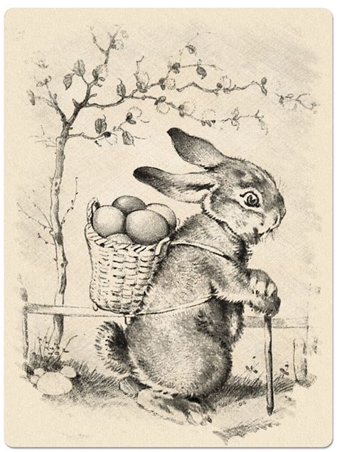 free printable vintage bunny images|free printable vintage rabbit images.